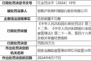 弥勒沪农商村镇银行被罚25万元：信息披露不完整