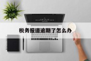 税务报道逾期了怎么办（税务报道逾期了怎么办理）