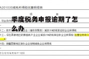 季度税务申报逾期了怎么办(季度申报逾期需要带哪些资料)