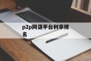 P2P网贷平台利率排名，市场现状与未来展望